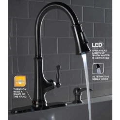 Touchless LED Single-Handle Pull-Down Sprayer Kitchen Faucet With Soap Dispenser In Stainless Steel 18 Touchless LED Single-Handle Pull-Down Sprayer Kitchen Faucet With Soap Dispenser In Stainless Steel -Household Items Sales 010ddbfe69188de8a159192257e43502 1800x1800