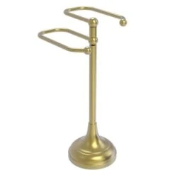 Allied Brass Satin Brass Freestanding Towel Rack