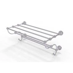 Allied Brass Dottingham Collection 24-in Train Rack Towel Shelf In Polished Chrome