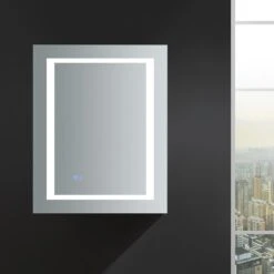 Spazio 24 In. W X 30 In. H Recessed Or Surface Mount Medicine Cabinet With LED Lighting, Mirror Defogger And Right Hinge 24 Spazio 24 In. W X 30 In. H Recessed Or Surface Mount Medicine Cabinet With LED Lighting, Mirror Defogger And Right Hinge -Household Items Sales 01fdb9130410d54a939daf79c036b4c2 1800x1800