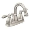 New Lower Price; Moen Caldwell Spot Resist Brushed Nickel 2-Handle 4-in Centerset WaterSense Bathroom Sink Faucet With Drain 1 New Lower Price; Moen Caldwell Spot Resist Brushed Nickel 2-Handle 4-in Centerset WaterSense Bathroom Sink Faucet With Drain -Household Items Sales 026508262368 1800x1800