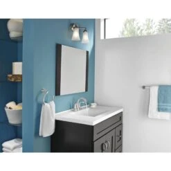 Moen Oxby Spot Resist Brushed Nickel 2-handle 4-in Centerset WaterSense Bathroom Sink Faucet With Drain -Household Items Sales 026508262924 05103530 1800x1800