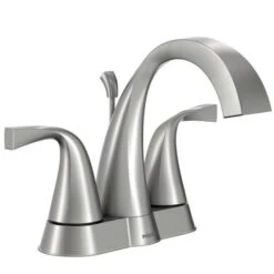 Moen Oxby Spot Resist Brushed Nickel 2-handle 4-in Centerset WaterSense Bathroom Sink Faucet With Drain -Household Items Sales 026508262924xl 1800x1800