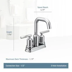 Moen Gibson Matte Black 2-handle 4-in Centerset WaterSense Bathroom Sink Faucet With Drain 16 Moen Gibson Matte Black 2-handle 4-in Centerset WaterSense Bathroom Sink Faucet With Drain -Household Items Sales 026508290071 11396769 1800x1800
