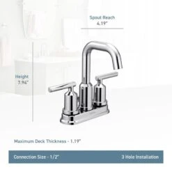 Moen Gibson Matte Black 2-handle 4-in Centerset WaterSense Bathroom Sink Faucet With Drain 19 Moen Gibson Matte Black 2-handle 4-in Centerset WaterSense Bathroom Sink Faucet With Drain -Household Items Sales 026508290088 17837729 1800x1800