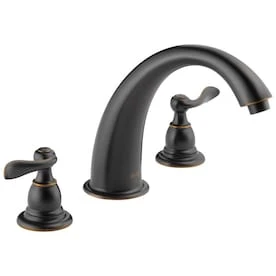 Delta Windemere 2-Handle Deck Mount Roman Bathtub Faucet 3 Delta Windemere 2-Handle Deck Mount Roman Bathtub Faucet