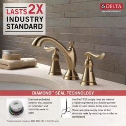 Delta Linden Champagne Bronze 2-handle Widespread WaterSense Bathroom Sink Faucet With Drain -Household Items Sales 034449655903 05430017 1800x1800