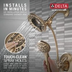 Delta Linden Champagne Bronze 1-Handle Shower Faucet -Household Items Sales 034449655972 09670787 1800x1800