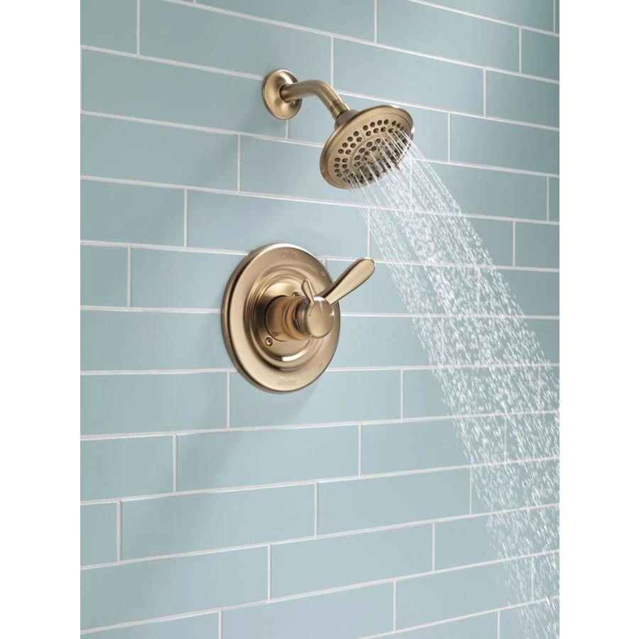 Delta Lahara Champagne Bronze 1-Handle Shower Faucet 7 Delta Lahara Champagne Bronze 1-Handle Shower Faucet - Image 5