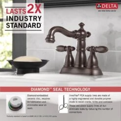 Delta Victorian Venetian Bronze 2-handle 4-in Centerset WaterSense Bathroom Sink Faucet With Drain -Household Items Sales 034449680660 09888199 1800x1800