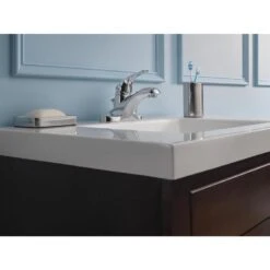 Delta Foundations Chrome 1-handle 4-in Centerset WaterSense Bathroom Sink Faucet With Drain -Household Items Sales 034449810647 12170743 1800x1800