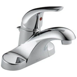 New Lower Price; Delta Foundations Chrome 1-Handle 4-in Centerset WaterSense Bathroom Sink Faucet With Drain