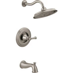 Delta Valdosta With H2Okinetic Technology Spotshield Brushed Nickel 1-Handle Bathtub And Shower Faucet With Valve 17 Delta Valdosta With H2Okinetic Technology Spotshield Brushed Nickel 1-Handle Bathtub And Shower Faucet With Valve -Household Items Sales 034449826136xl 1800x1800