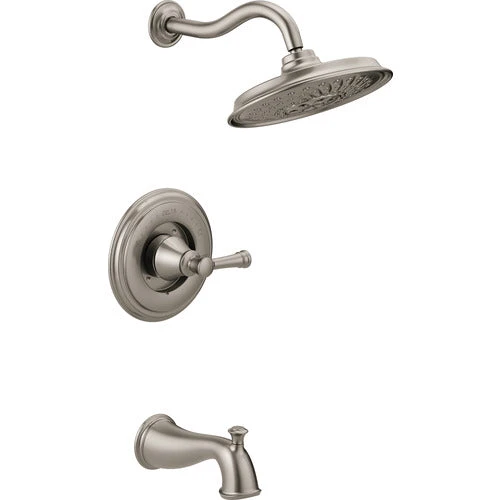 Delta Valdosta With H2Okinetic Technology Spotshield Brushed Nickel 1-Handle Bathtub And Shower Faucet With Valve 10 Delta Valdosta With H2Okinetic Technology Spotshield Brushed Nickel 1-Handle Bathtub And Shower Faucet With Valve - Image 8