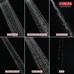 Delta Universal Showering Components Chrome 6-Spray Shower Head 2.5-GPM (9.5-LPM) -Household Items Sales 034449864220 12171486 1800x1800