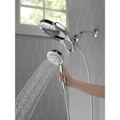 Delta Universal Showering Components Chrome 4-Spray Dual Shower Head 1.75-GPM (6.6-LPM) -Household Items Sales 034449913638 12062823 1800x1800