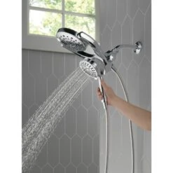 Delta Universal Showering Components Chrome 4-Spray Dual Shower Head 1.75-GPM (6.6-LPM) -Household Items Sales 034449913638 12062824 1800x1800