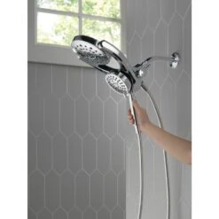 Delta Universal Showering Components Chrome 4-Spray Dual Shower Head 1.75-GPM (6.6-LPM) -Household Items Sales 034449913638 12062827 1800x1800