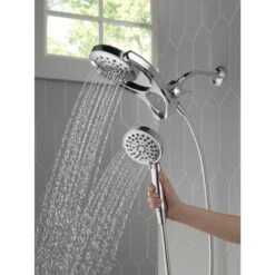 Delta Universal Showering Components Chrome 4-Spray Dual Shower Head 1.75-GPM (6.6-LPM) -Household Items Sales 034449913638 12062828 1800x1800