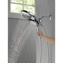 Delta Universal Showering Components Chrome 4-Spray Dual Shower Head 1.75-GPM (6.6-LPM) -Household Items Sales 034449913638 12062830 1800x1800