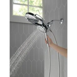 Delta Universal Showering Components Chrome 4-Spray Dual Shower Head 1.75-GPM (6.6-LPM) -Household Items Sales 034449913638 12062840 1800x1800