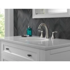 Delta Sandover Spotshield Brushed Nickel 2-handle Widespread WaterSense Bathroom Sink Faucet With Drain -Household Items Sales 034449928960 11982627 1800x1800