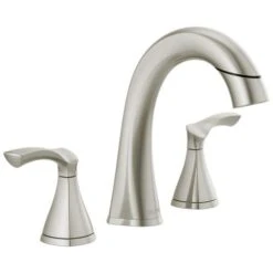 Delta Sandover Spotshield Brushed Nickel 2-handle Widespread WaterSense Bathroom Sink Faucet With Drain -Household Items Sales 034449928960xl 1800x1800