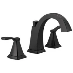 Delta Flynn Matte Black 2-handle Widespread WaterSense Bathroom Sink Faucet With Drain -Household Items Sales 034449932264xl 1800x1800
