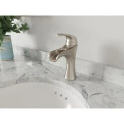 Pfister Jaida Brushed Nickel 1-handle Single Hole/4-in Centerset WaterSense Bathroom Sink Faucet With Drain -Household Items Sales 038877604090 16801810 1800x1800
