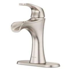 Pfister Jaida Brushed Nickel 1-handle Single Hole/4-in Centerset WaterSense Bathroom Sink Faucet With Drain -Household Items Sales 038877604090 16801826 1800x1800