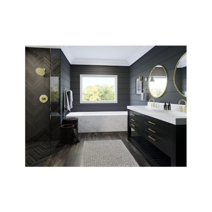 Pfister Pfister Contempra Brushed Gold 2-handle Widespread WaterSense Bathroom Sink Faucet With Drain 3 Pfister Pfister Contempra Brushed Gold 2-handle Widespread WaterSense Bathroom Sink Faucet With Drain