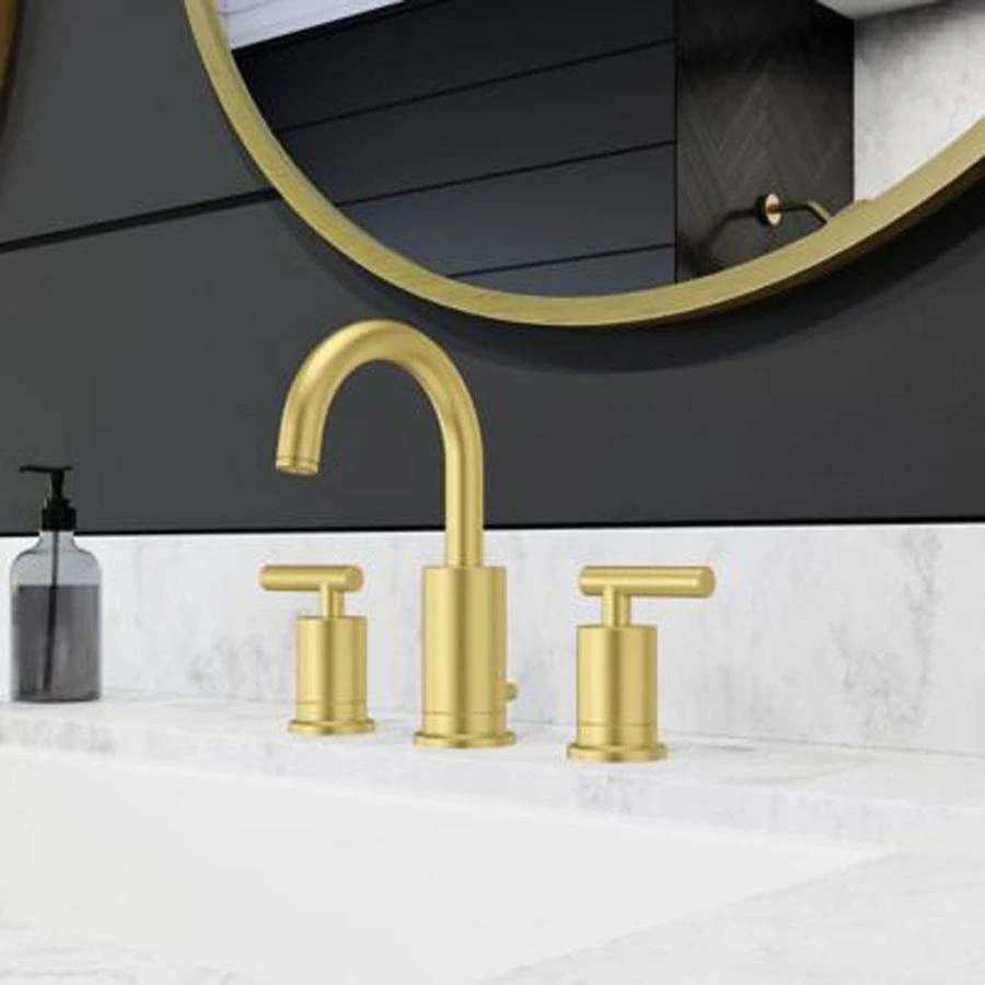 Pfister Pfister Contempra Brushed Gold 2-handle Widespread WaterSense Bathroom Sink Faucet With Drain 10 Pfister Pfister Contempra Brushed Gold 2-handle Widespread WaterSense Bathroom Sink Faucet With Drain - Image 8