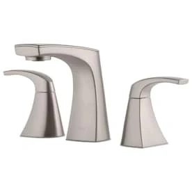 New Lower Price; Pfister Karci Spot Defense Brushed Nickel 2-Handle Widespread WaterSense Bathroom Sink Faucet With Drain 3 New Lower Price; Pfister Karci Spot Defense Brushed Nickel 2-Handle Widespread WaterSense Bathroom Sink Faucet With Drain