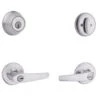 Kwikset Delta Satin Chrome Single-Cylinder Deadbolt Universal Keyed Entry Door Handle Combo Pack (1 Handle And 1 Deadbolt) -Household Items Sales 042049505931 1800x1800