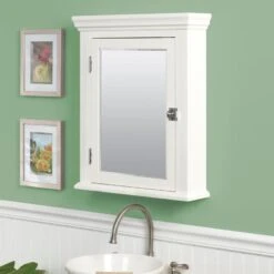 Zenna Home 22.38-in X 27.19-in Rectangle Surface Mirrored Medicine Cabinet -Household Items Sales 043197116055 12266206 1800x1800