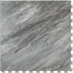 Perfection Floor Tile Gemstone Collection Gray Marble/Satin 20-in X 20-in Water Resistant Interlocking Luxury Flooring (16.7-sq Ft) -Household Items Sales 05014208 1800x1800