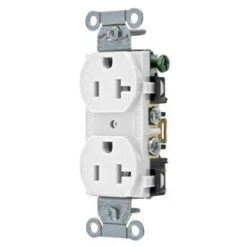 Hubbell White 20-Amp Duplex Residential/Commercial (10-Pack) Outlet