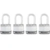 Master Lock 4-Pack 1.75-in Steel Keyed Padlock