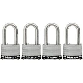 Master Lock 4-Pack 1.785-in Steel Keyed Padlock 3 Master Lock 4-Pack 1.785-in Steel Keyed Padlock