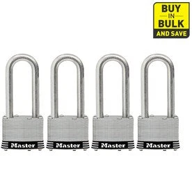 Master Lock 4-Pack 2.078-in Steel Keyed Padlock 3 Master Lock 4-Pack 2.078-in Steel Keyed Padlock