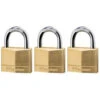 Master Lock 3-Pack 1.55-in Brass Keyed Padlock -Household Items Sales 071649305856 1800x1800