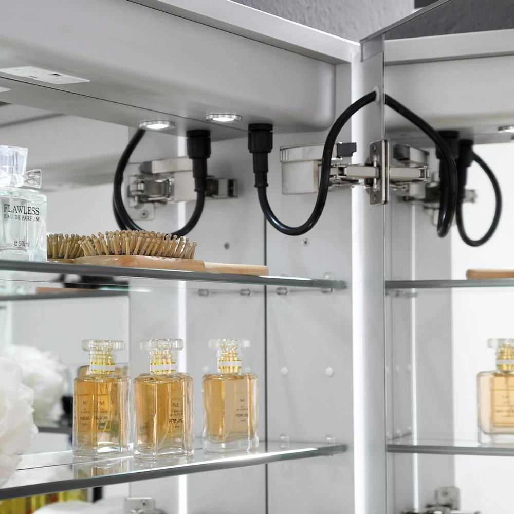 Spazio 24 In. W X 30 In. H Recessed Or Surface Mount Medicine Cabinet With LED Lighting, Mirror Defogger And Right Hinge 6 Spazio 24 In. W X 30 In. H Recessed Or Surface Mount Medicine Cabinet With LED Lighting, Mirror Defogger And Right Hinge - Image 4