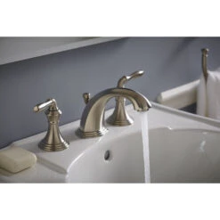 KOHLER Devonshire Vibrant Brushed Nickel 2-handle Widespread WaterSense Bathroom Sink Faucet With Drain -Household Items Sales 087206793141 05070951 1800x1800