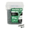 Backer-On #9 X 1-1/4-in Zinc-Plated Star-Drive Interior Cement Board Screws (750-Count) -Household Items Sales 092097234062 1800x1800