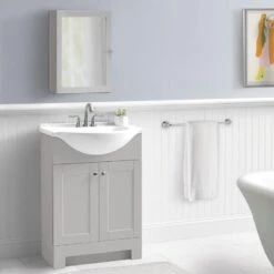 Style Selections 19.5-in X 23.7-in Rectangle Surface Mirrored Medicine Cabinet -Household Items Sales 094803166704 15525488 1800x1800