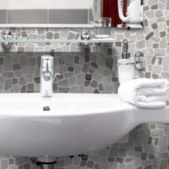 Jeffrey Court Bailey Grey Pebble 12 In. X 12 In. X 10 Mm Honed Natural Stone Mosaic Wall/Floor Tile -Household Items Sales 0b49f7a75c42174301c83111d867d6ec 1800x1800