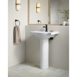 KOHLER Veer 24 In. Vitreous China Pedestal Sink Basin In White With Overflow Drain -Household Items Sales 0def9499609fea49363f4f166d0845a8 bd3864b9 4d79 468c 87fa 9a8ec588cc17 1800x1800