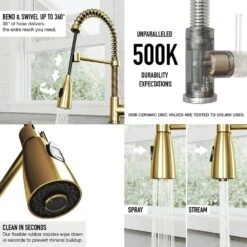 Brant Single-Handle Pull-Down Sprayer Kitchen Faucet With Soap Dispenser In Matte Gold -Household Items Sales 0e1e329bd77a87cbae6a2cec0da8c3b0 1800x1800