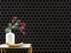 Black Matte 2 In. Hexagon Porcelain Mosaic -Household Items Sales 100782390 context 1800x1800