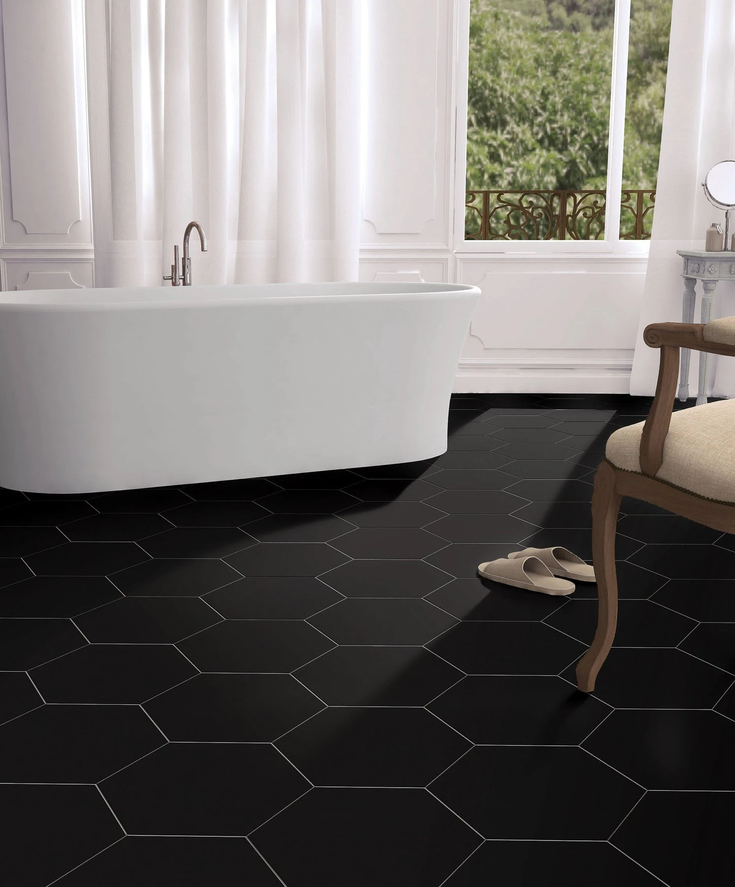 Opal Black Porcelain Tile 5 Opal Black Porcelain Tile - Image 4